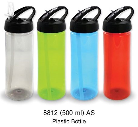 กระบอกน้ำพลาสติก ขวดน้ำพลาสติกพรีเมี่ยม ฟรีสกรีน 1 สี 1 ตำแหน่ง รหัส 8812 ขนาด 500 ml ราคาประมาณ 65-89 บาท (ขึ้นอยู่กำจำนวนซื้อ)
