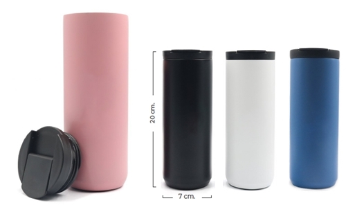 แก้วน้ำสแตนเลส แก้วน้ำใส่ร้อน-เย็น ขนาด 550 ml รหัส T05