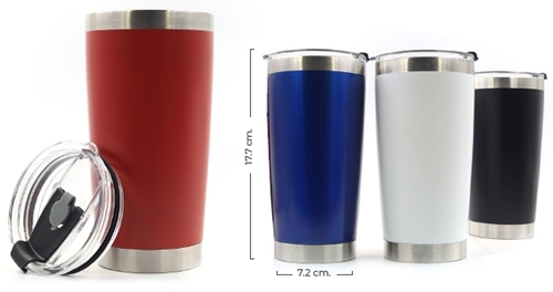 แก้วน้ำสแตนเลส แก้วน้ำใส่ร้อน-เย็น ขนาด 550 ml รหัส T10